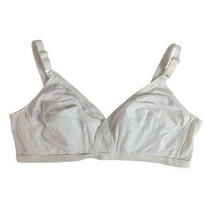 Dandy By Youthcraft Wireless Bra White 44C Adj Full Coverage Lined Unpadded VTG